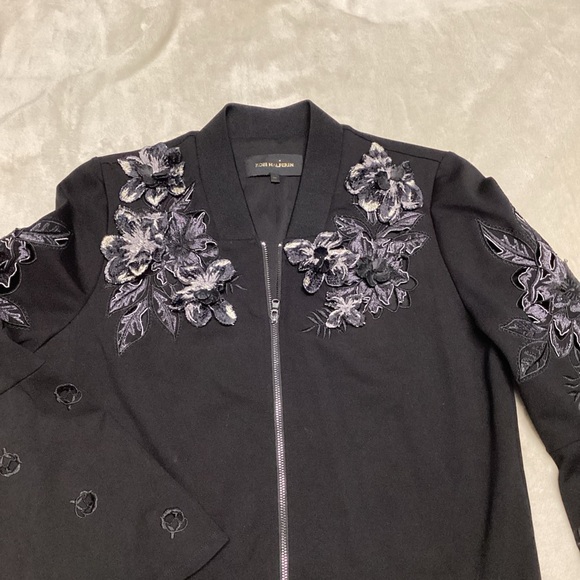 Kobi Halperin Black Embroidered Bomber Jacket - Picture 5 of 16